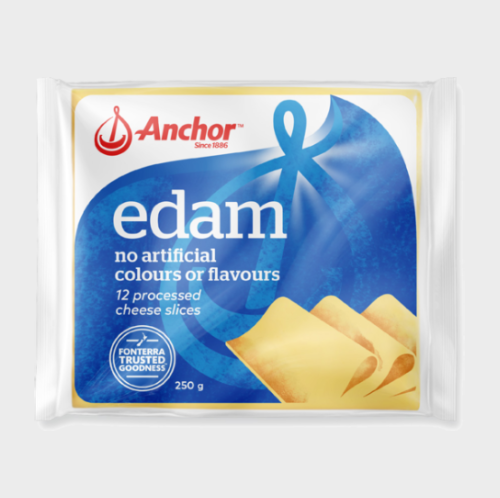 Anchor Cheese Slices – Edam 250g