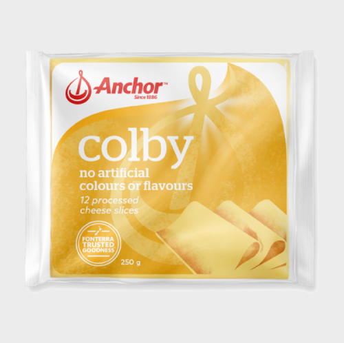 Anchor Cheese Slices – Colby 250g